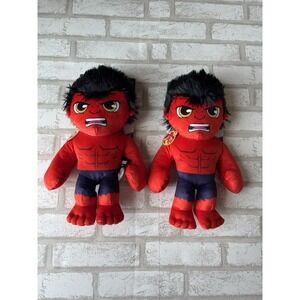 Nwt Bundle Of 2 Marvel Plush Talkers 11.75"‎ Red Hulk Plush Dolls